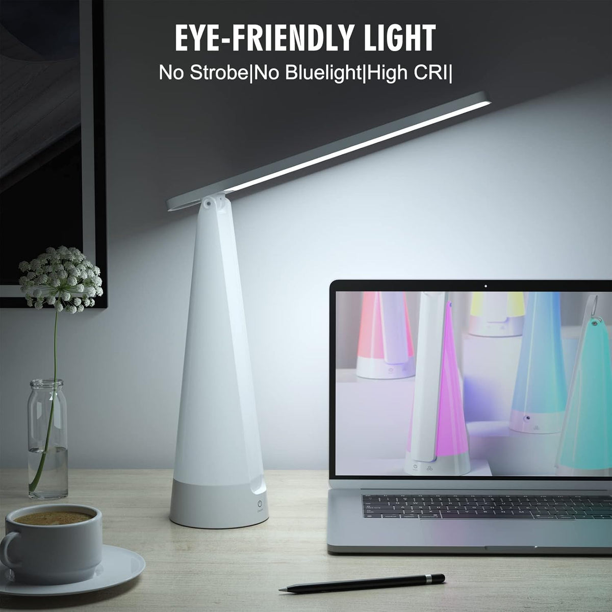 LED Desk Lamp with RGB Colors, Stepless Dimmable K53659
