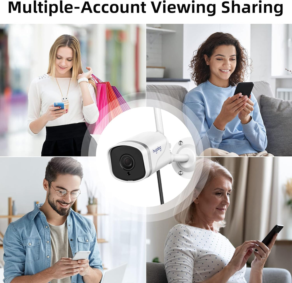 4MP Outdoor Security Camera with IP66 Waterproof and Night Vision H47385