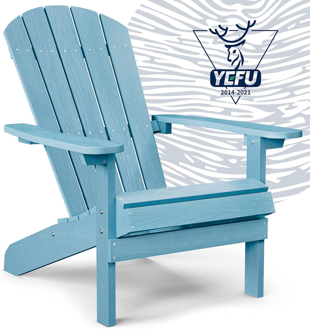 Blue Plastic Adirondack Chair O43417