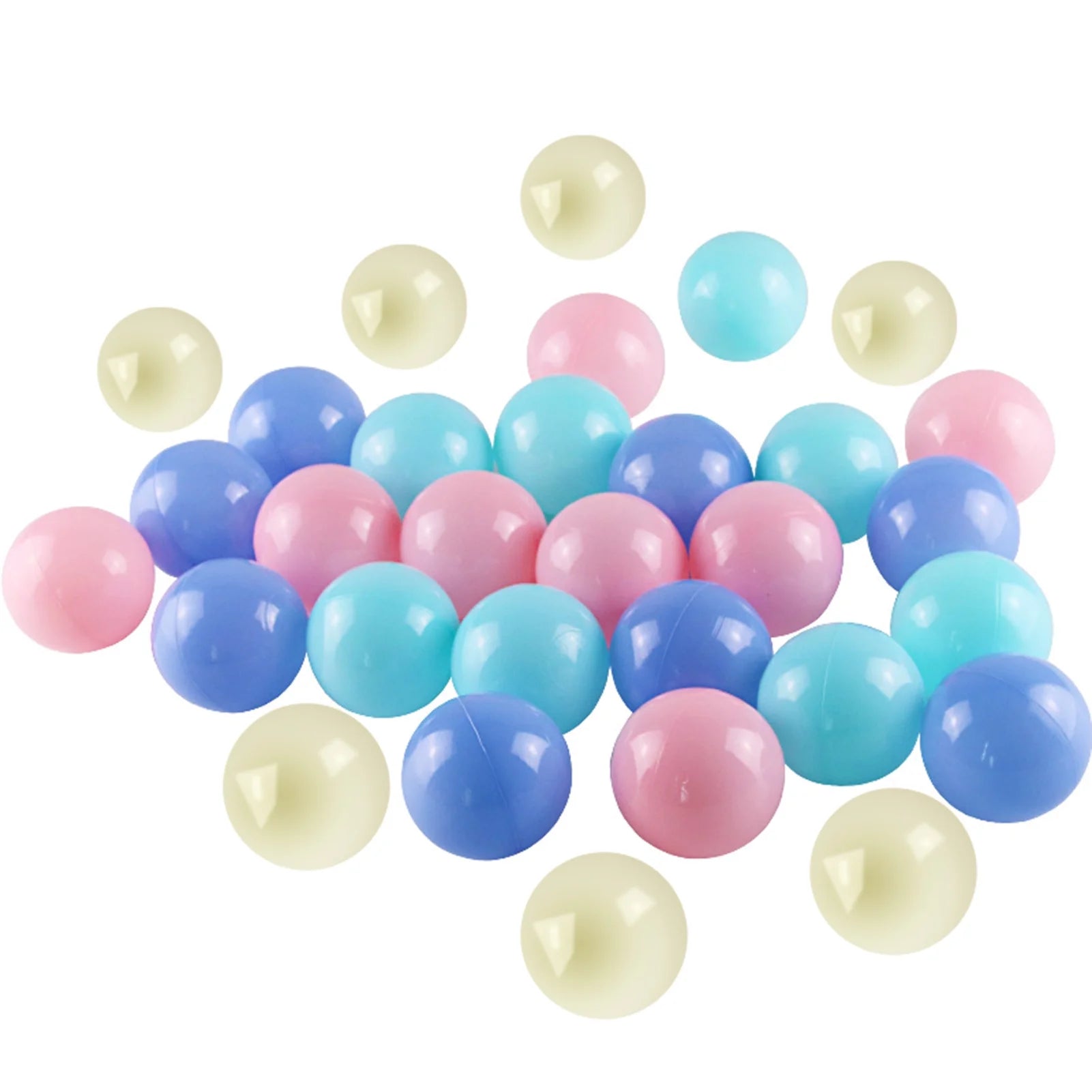 100Pcs Crush Proof Plastic Ball Pit Balls Mixed Colors X9781