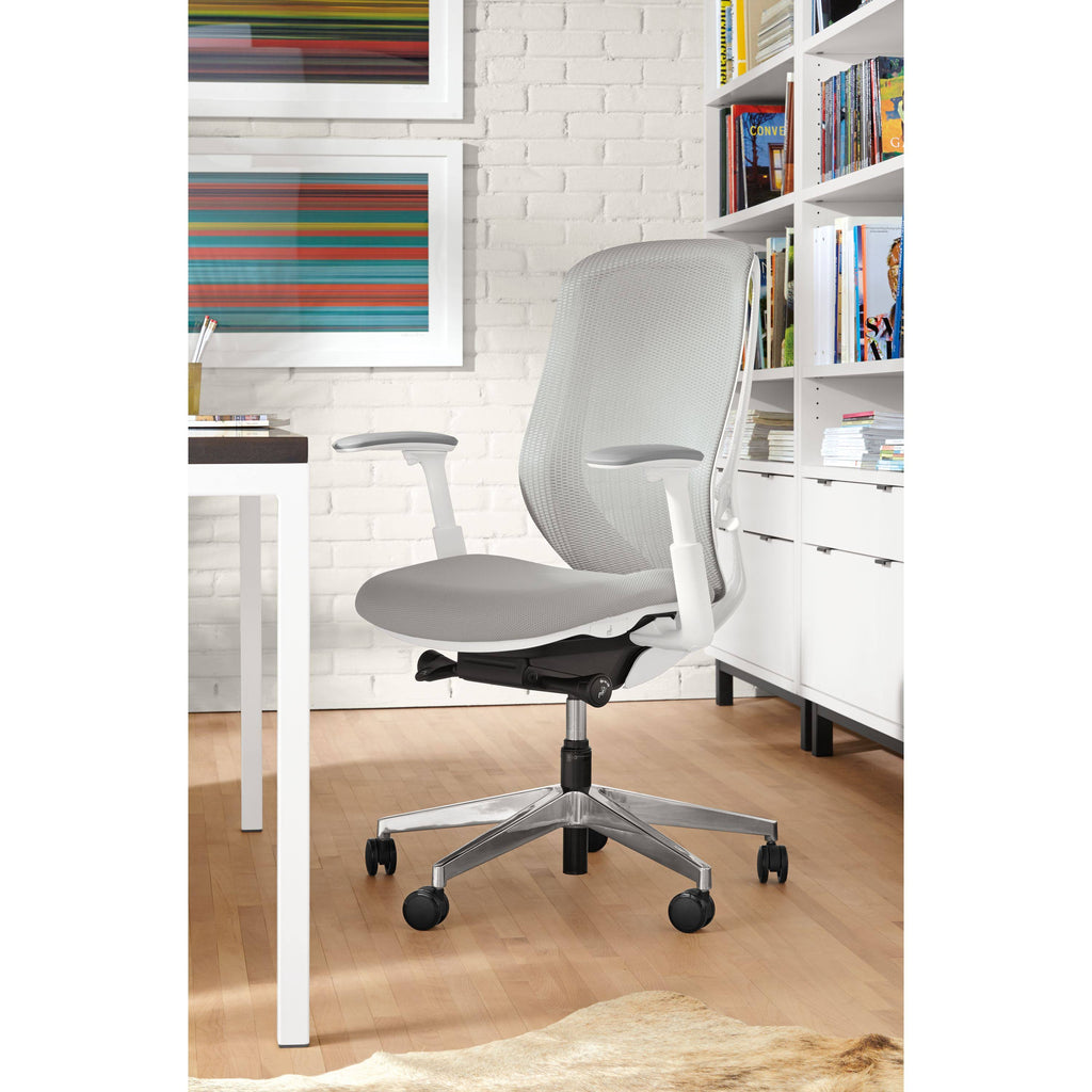 Black Ergonomic Mid-Back Office Task Chair with Black Mesh C64298
