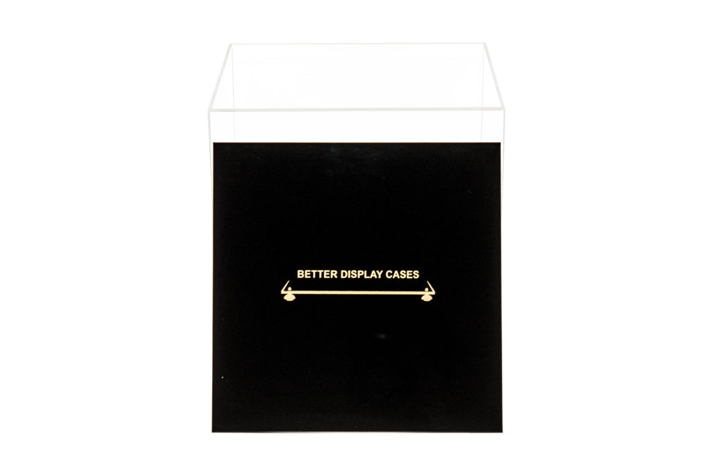 Clear Display Case with Simulated Wood Floor I168