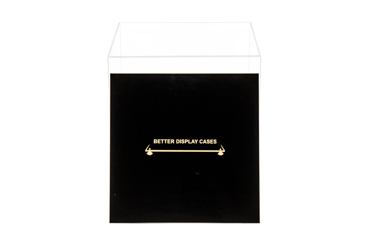 Clear Display Case with Simulated Wood Floor I168