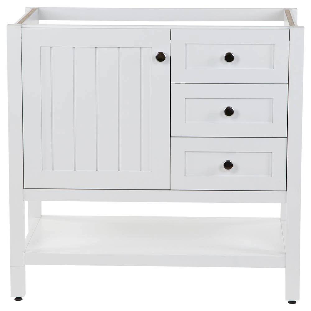 White 36 in. W x 22 in. D x 34 in. H Bath Vanity Cabinet R577826