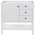White 36 in. W x 22 in. D x 34 in. H Bath Vanity Cabinet R577826
