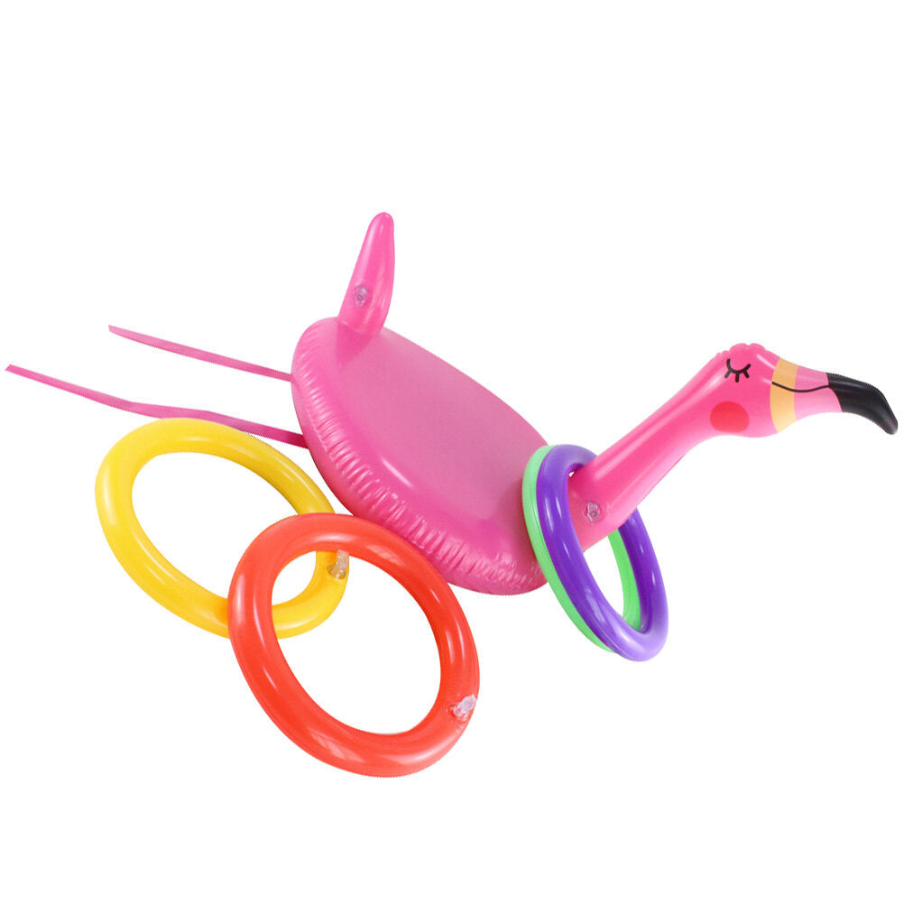 Inflatable Flamingo Hat Ring Tossing Game Toy G1324