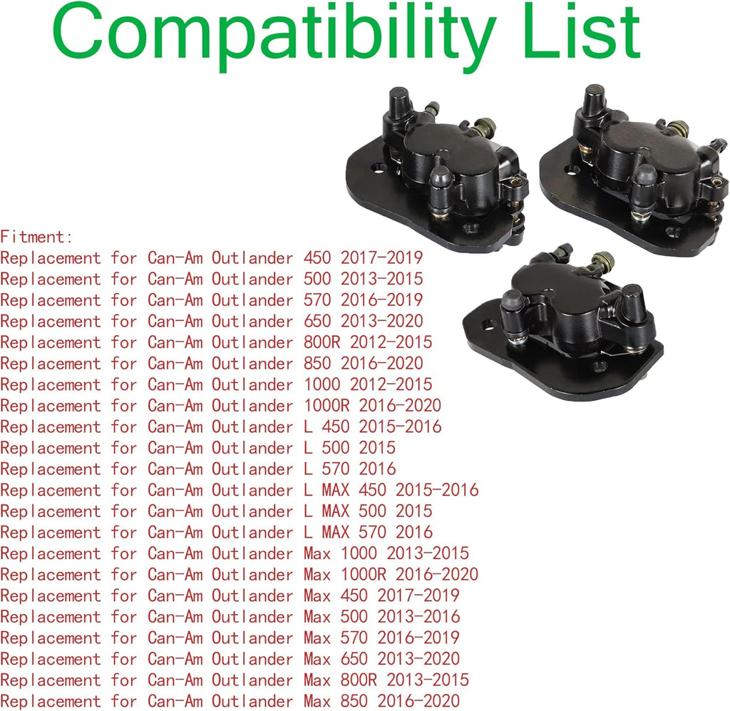 Front + Rear Brake Calipers with Pads Pack of 2 J56364