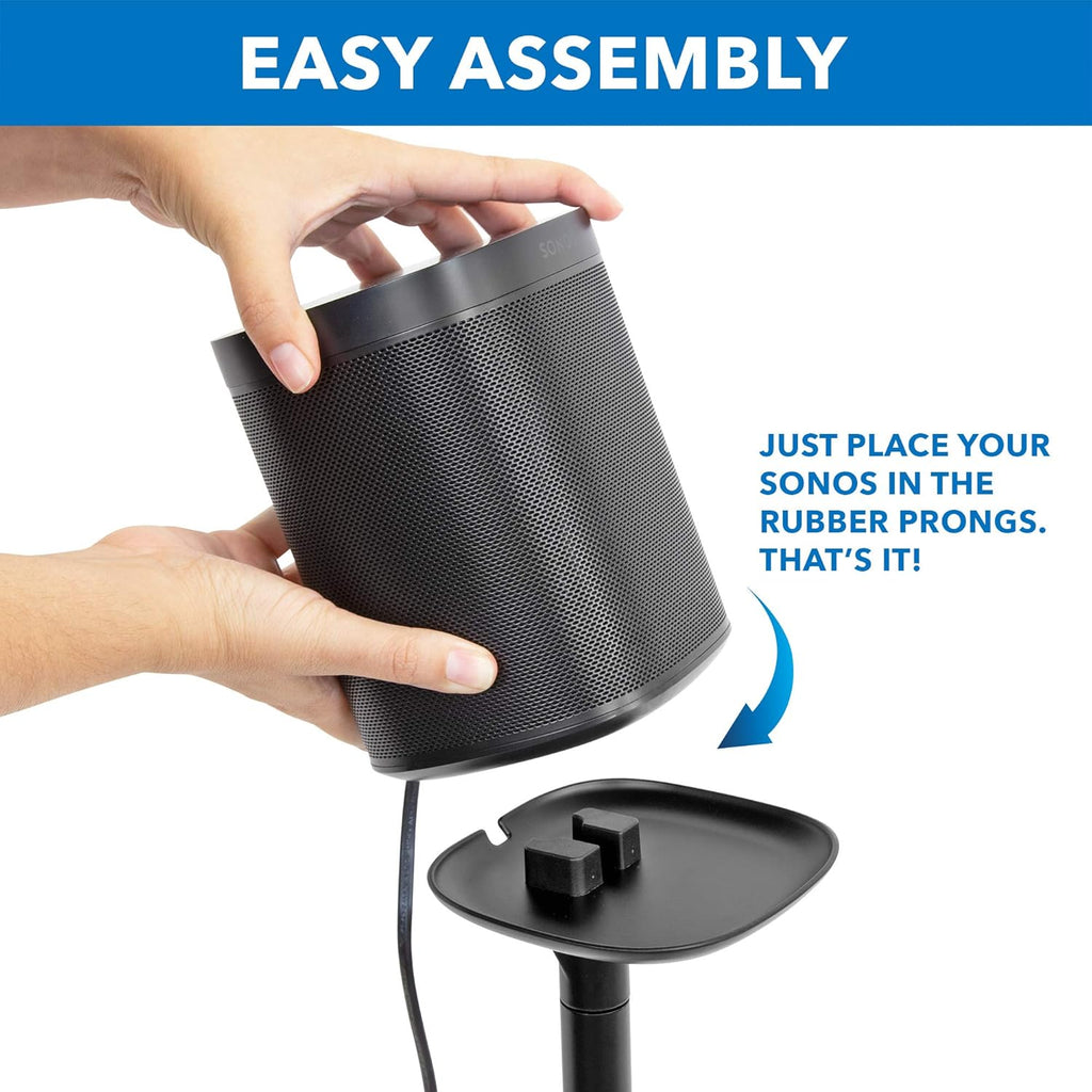 Matte Black Speaker Floor Stand K43355