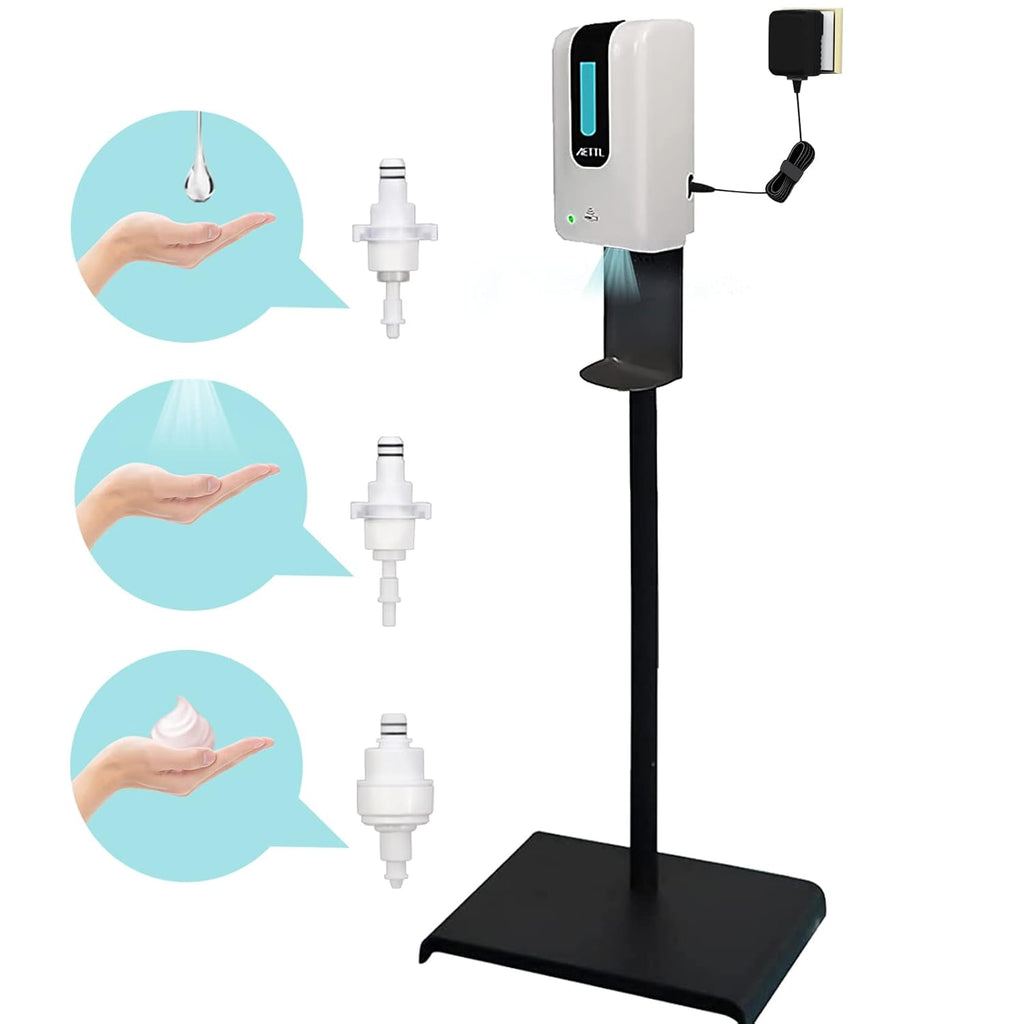 Touchless Automatic Soap Dispenser with Adjustable Stand, 1200ml Refillable Bottle, Pack of 2 R113852