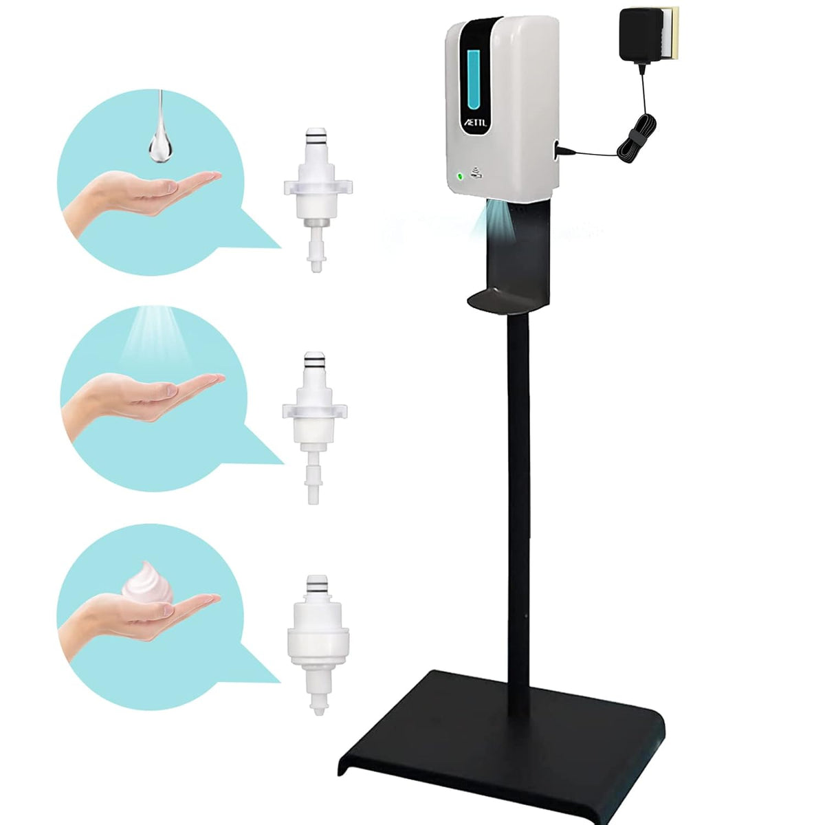 Touchless Automatic Soap Dispenser with Adjustable Stand, 1200ml Refillable Bottle, Pack of 2 R113852