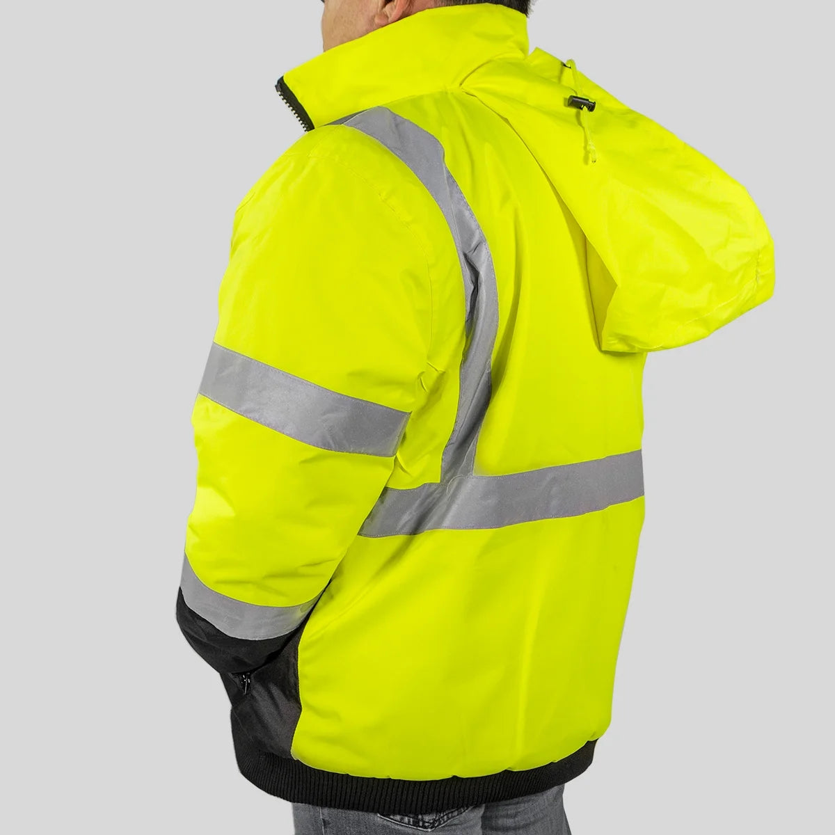 XL Size High Visibility Reflective Winter Bomber Jacket H651268