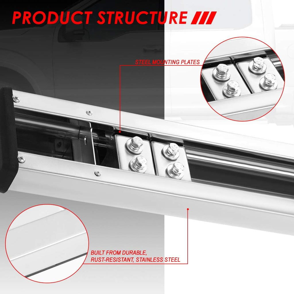 Polished Chrome Stainless Steel Nerf Bar Running Boards M124912