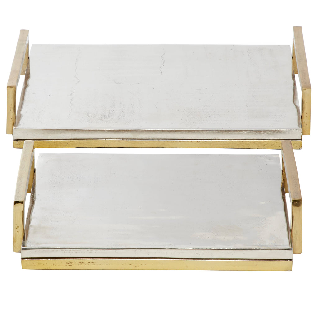 Aluminum Cast Tray, Set of 2 I92195