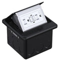 Brushed Nickel Pop Up Floor Outlet Covers Box with 20 Amp Stainless Steel GFCI Tamper Resistant Receptacle Outlet, Pack of 2 Z710