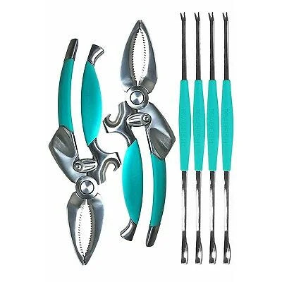 Crab & Lobster Tool Set, 2 Crab Crackers & 4 Seafood Forks C749