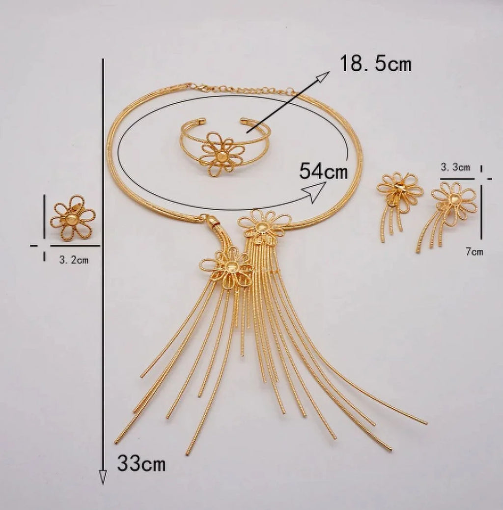24K Gold Color Fine Jewelry Set M5756