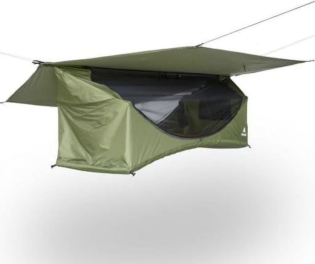 Forest Green Waterproof Lay Flat Hammock Tent with Mosquito Net and Rainfly B46008