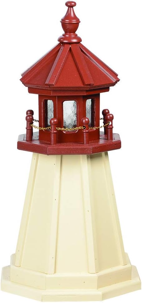 Decorative Lighthouse Wood Ivory Cherrywood T1479