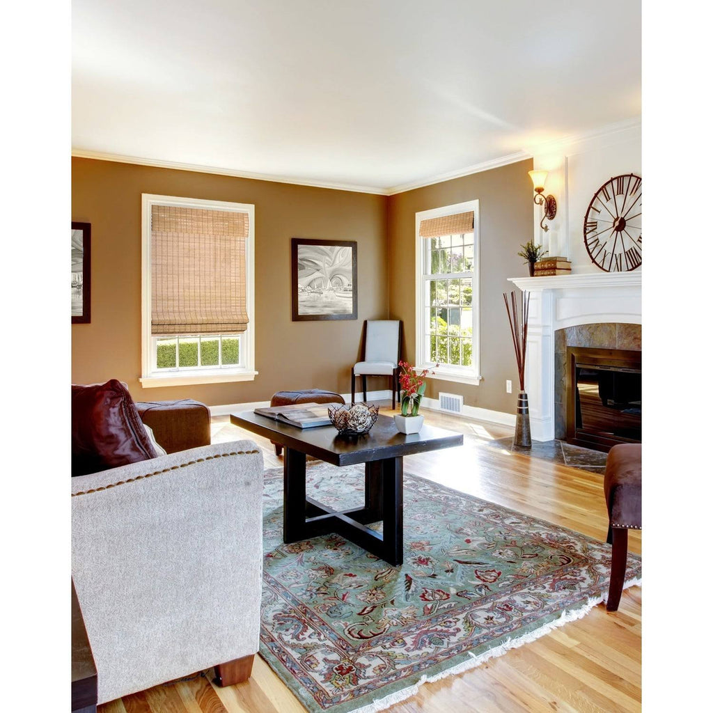 Cordless Bamboo Roman Shades, 29 inch x 64 inch, Brown T90131