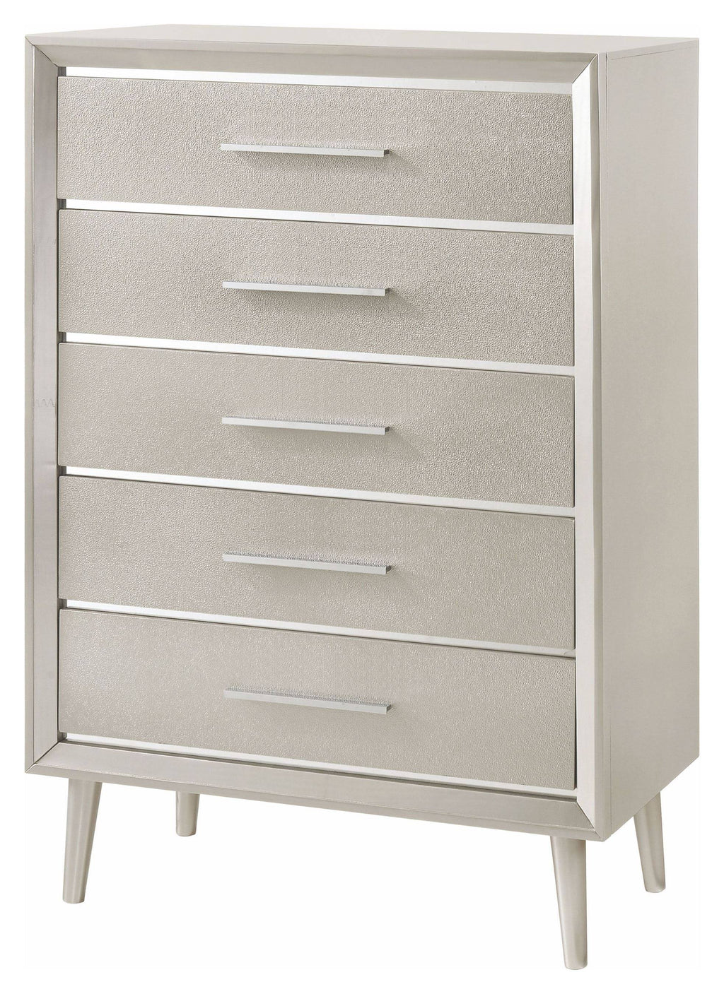 Metallic Sterling 5-Drawer Chest E377