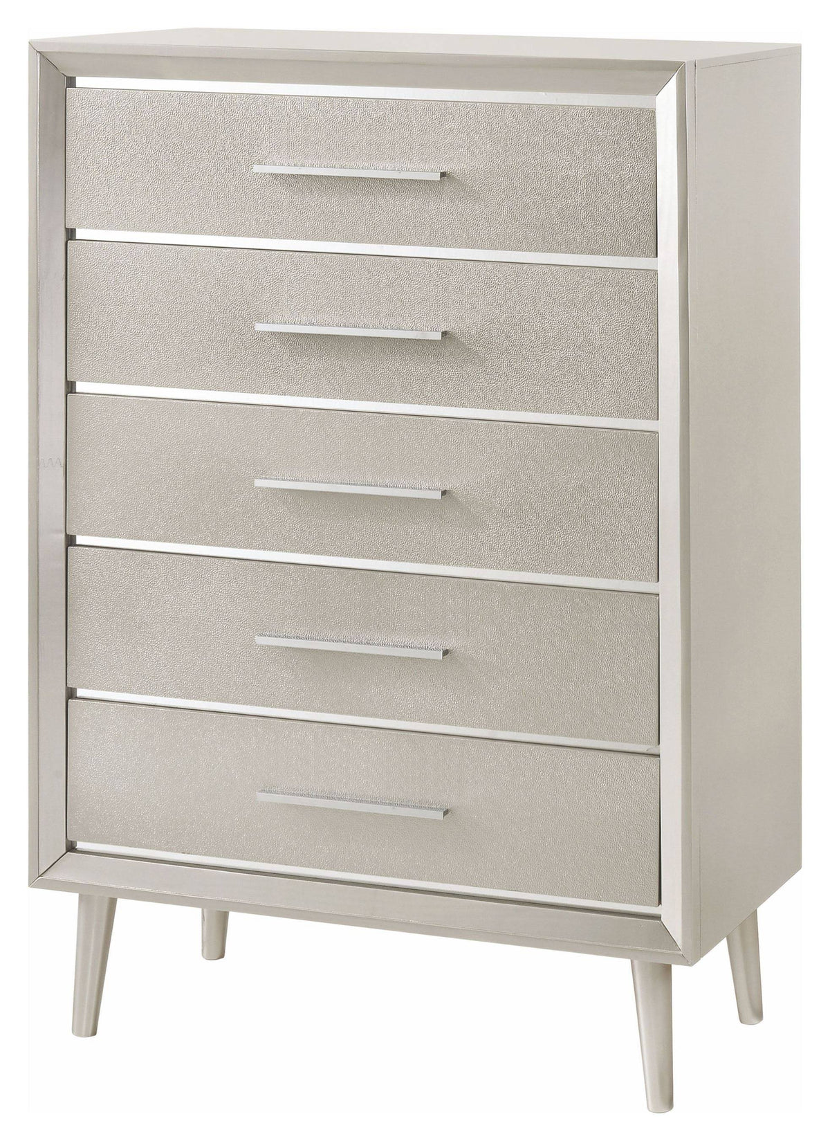 Metallic Sterling 5-Drawer Chest E377