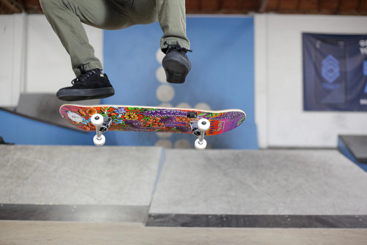 Multicolor 31 In. x 7.75 In. Complete Skateboard with 7-Ply Maple Deck and Abec-7 Bearings F489523