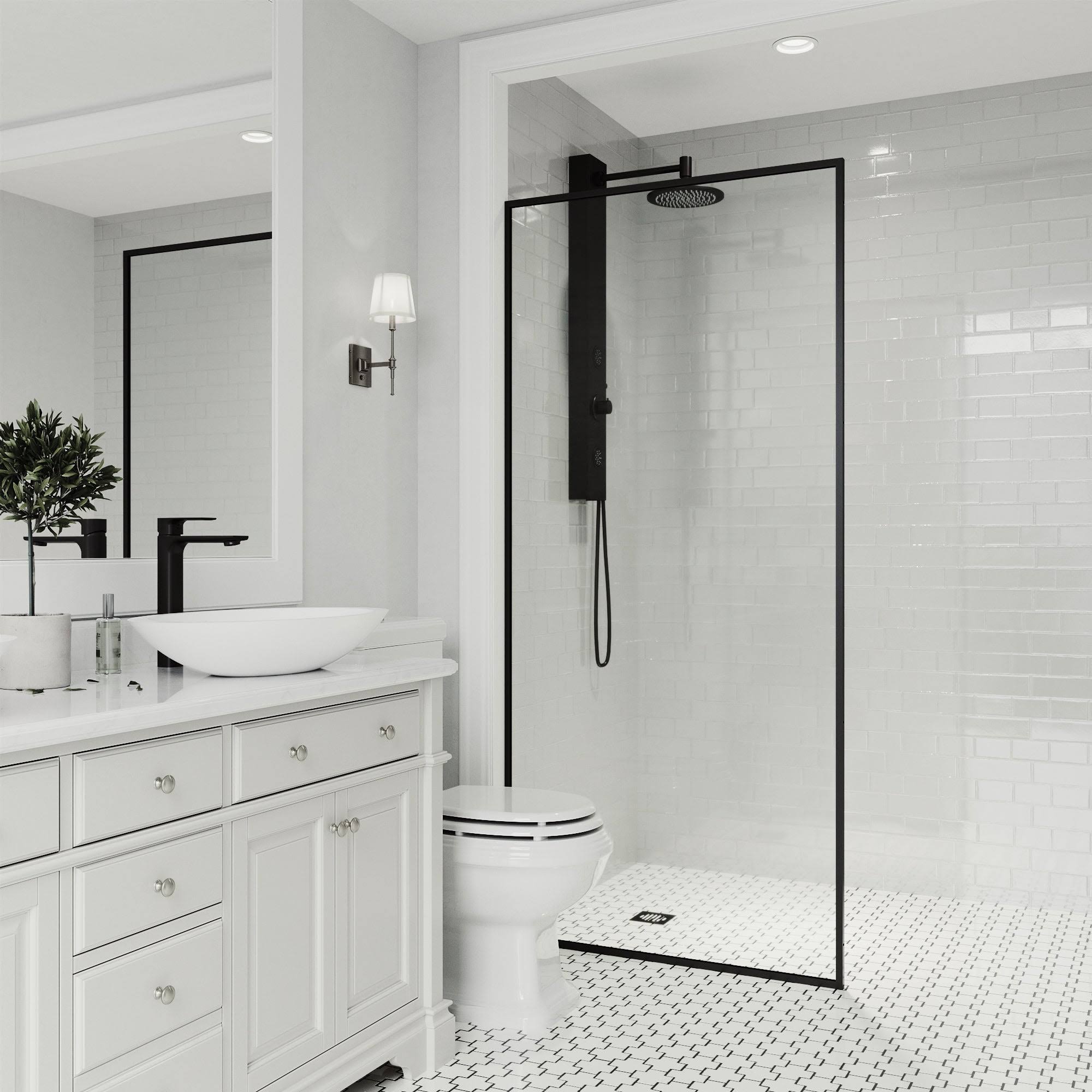 Fixed Glass Shower Screen Q7540