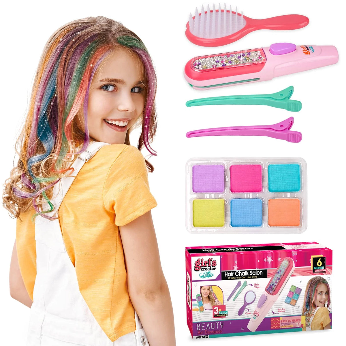 Hair Chalk Set for Kids DIY Hair Color Dye Chalk Z9773