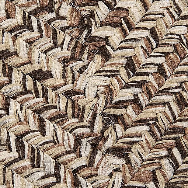 Weathered Brown Braided Rug O8583