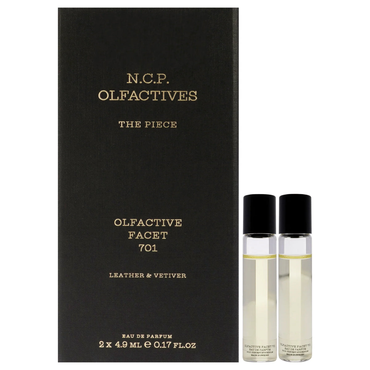 3 Pc Leather and Vetiver EDP Roll On, Necklace S566