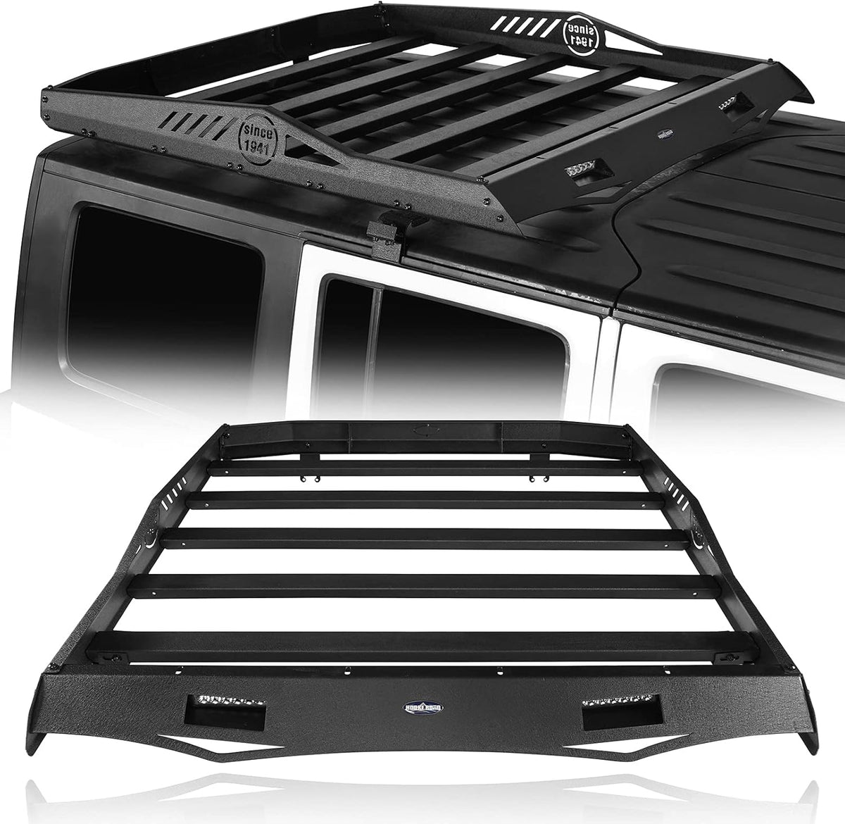 Roof Rack Cargo Carrier Basket with Wind Deflector H329