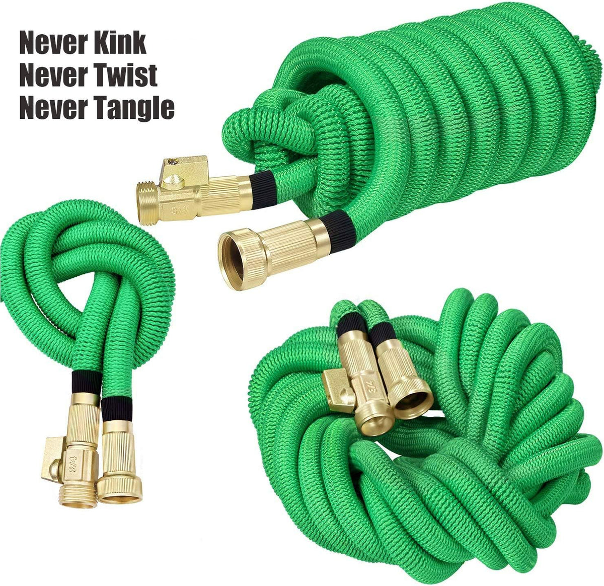 Expandable Garden Hose Pack of 2 with Brass Connectors S896