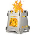 Ultralight Folding Camp Titanium Wood Cooking Stove O84622