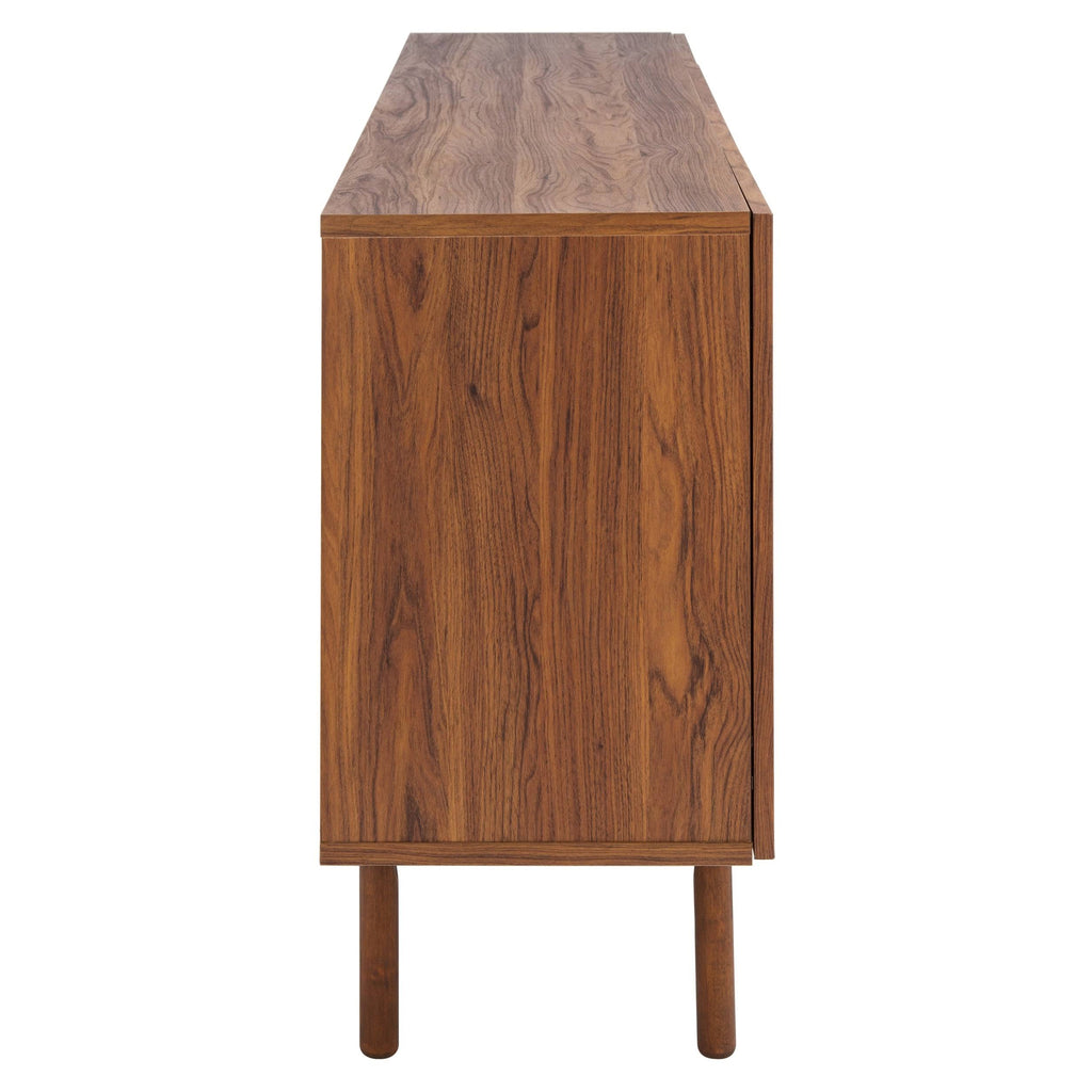 4 Door 2 Shelf Media Stand Oak Q157582