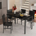 5 Piece Black Dining Table and Chairs Set R746432