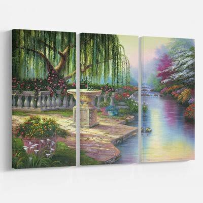 Oil Painting Print Multi-Piece Image on Wrapped Canvas F30600