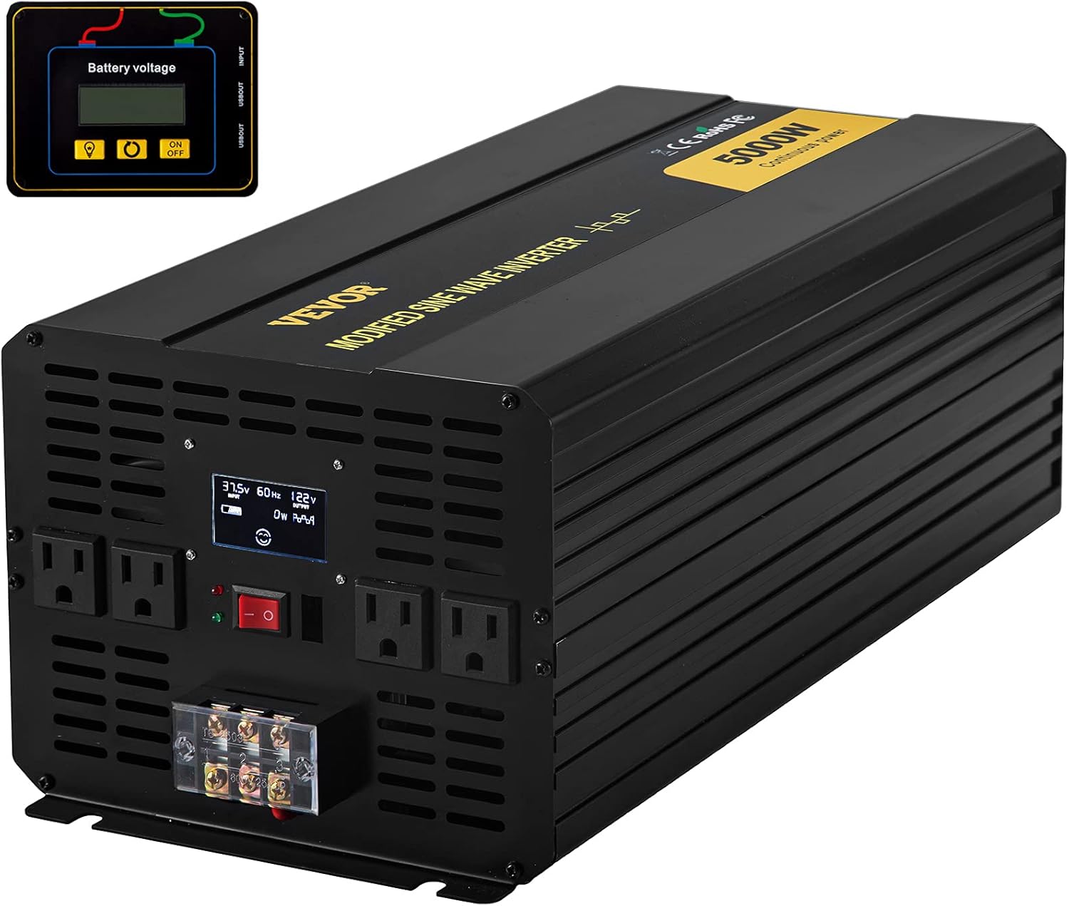 5000W Modified Sine Wave Power Inverter with LCD Display F871431