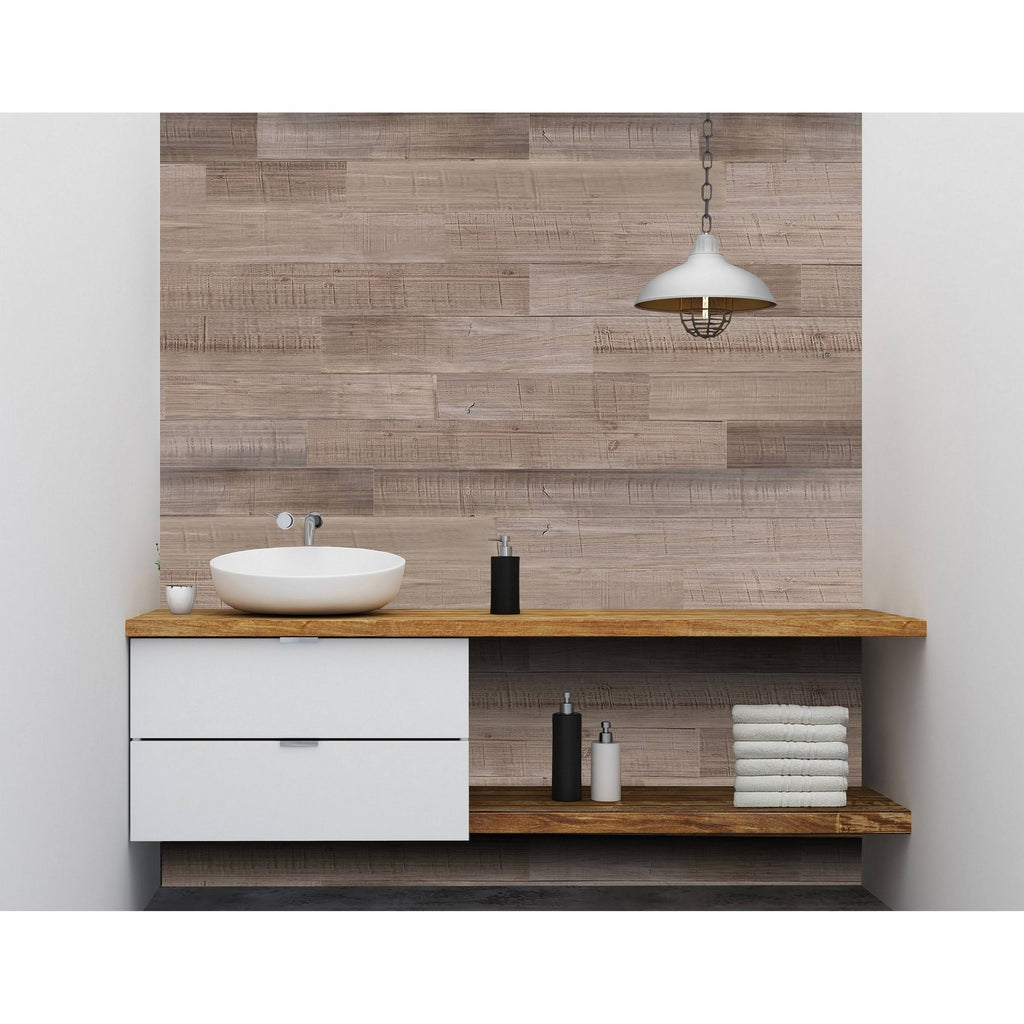 Reclaimed Peel & Stick Solid Wood Wall Paneling U3952