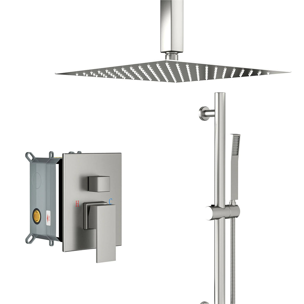 16" Rain Showerhead Shower System with Slide Bar I709796
