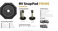 RV Leveling Jack Pad for 10 inch Round Landing Feet Pack of 2 V50030