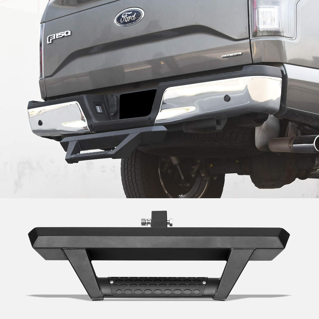 Matte Black Trailer Tow Hitch Drop Step Bar Bumper Guard Pack of 2 V838821