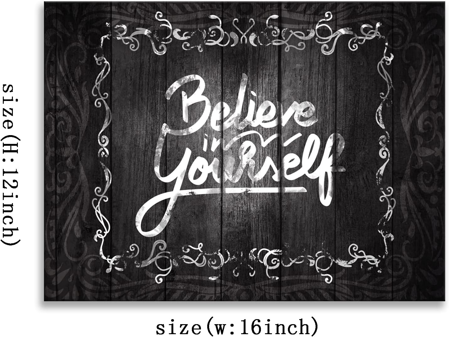 Black Framed Canvas Wall Art 12x16 inches H355