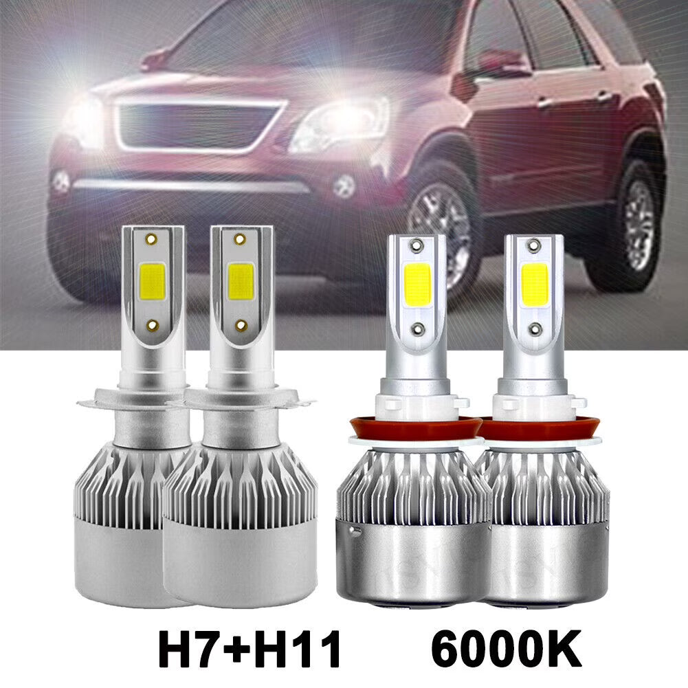 H7 H11 LED Headlight Bulbs Combo Kit 6000K X147
