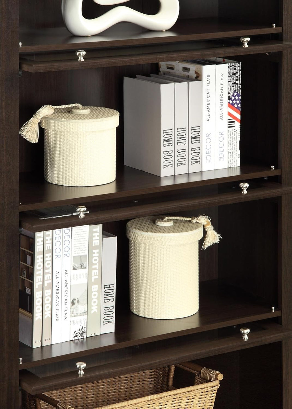 Espresso 4 Shelf Barrister Bookcase U2692