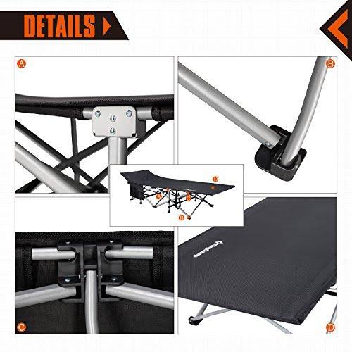 Oversized Heavy Duty Folding Camping Cot with Aluminum Frame R886