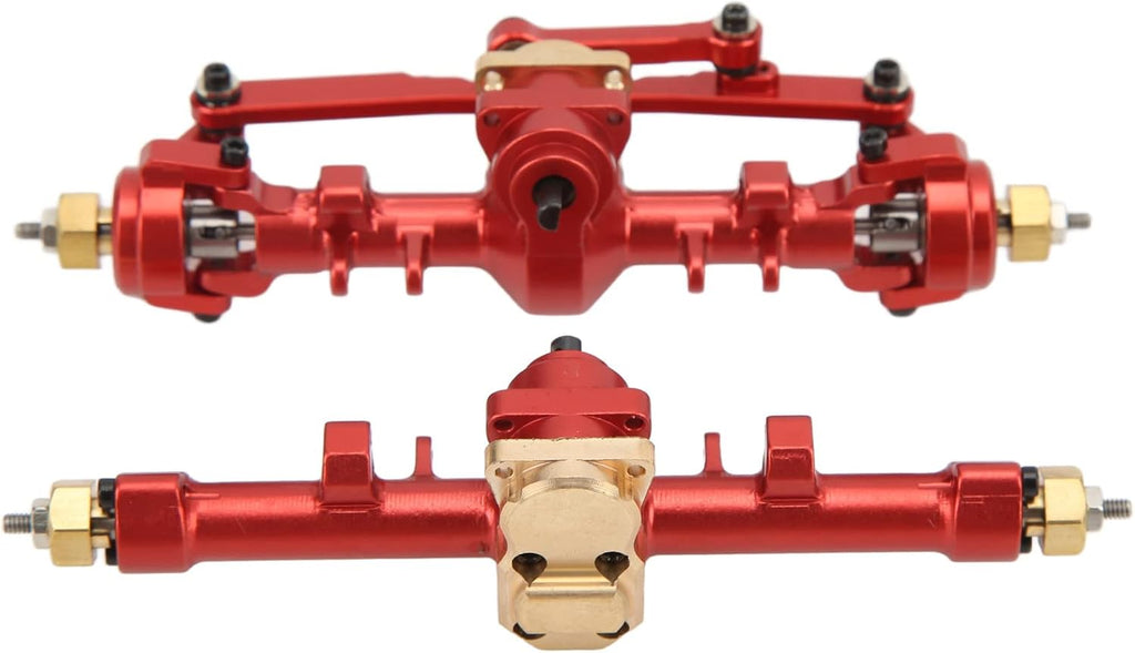 Durable Metal Front Rear Axle Assembly for 1/24 RC Car (red) V493