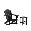 Black 2 Piece Outdoor Rocking Chair Set with Side Table P2045