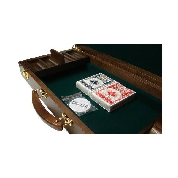 500ct. 14g Poker Chip Set in Walnut Wooden Carry Case X633753