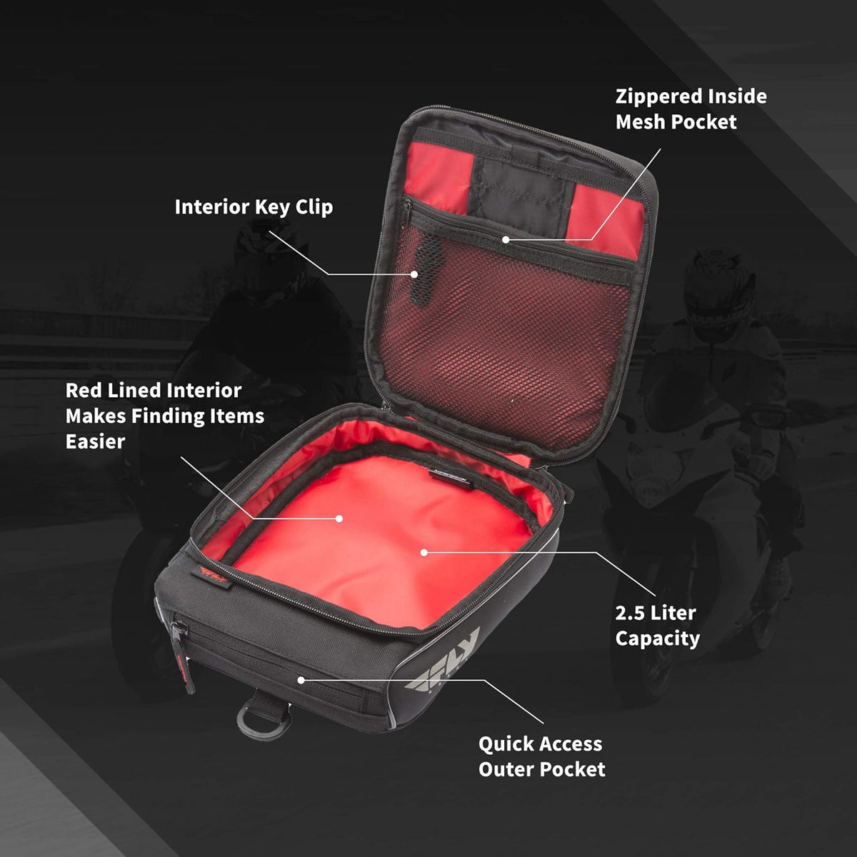 2.5-Liter Motorcycle Tank Bag U10347
