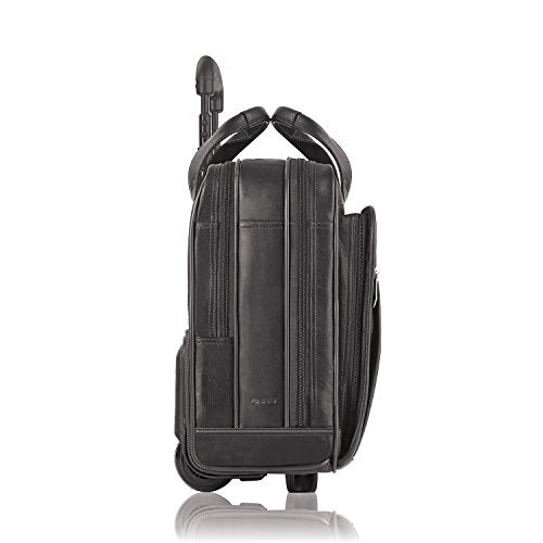 Tan Leather Rolling Laptop Bag T3036